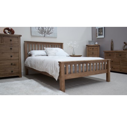 Homestyle Rustic Oak Kingsize Bed